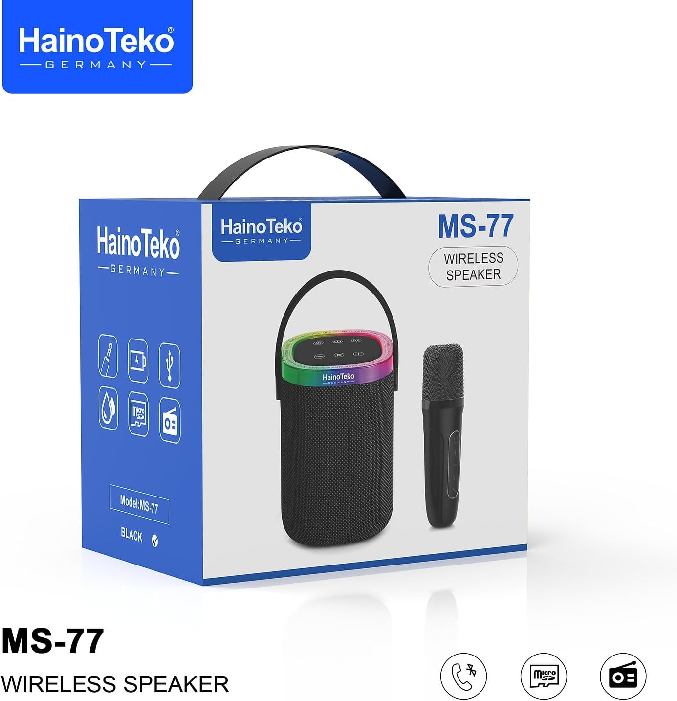 Generic Haino Teko MS-77 Portable Bluetooth Speaker