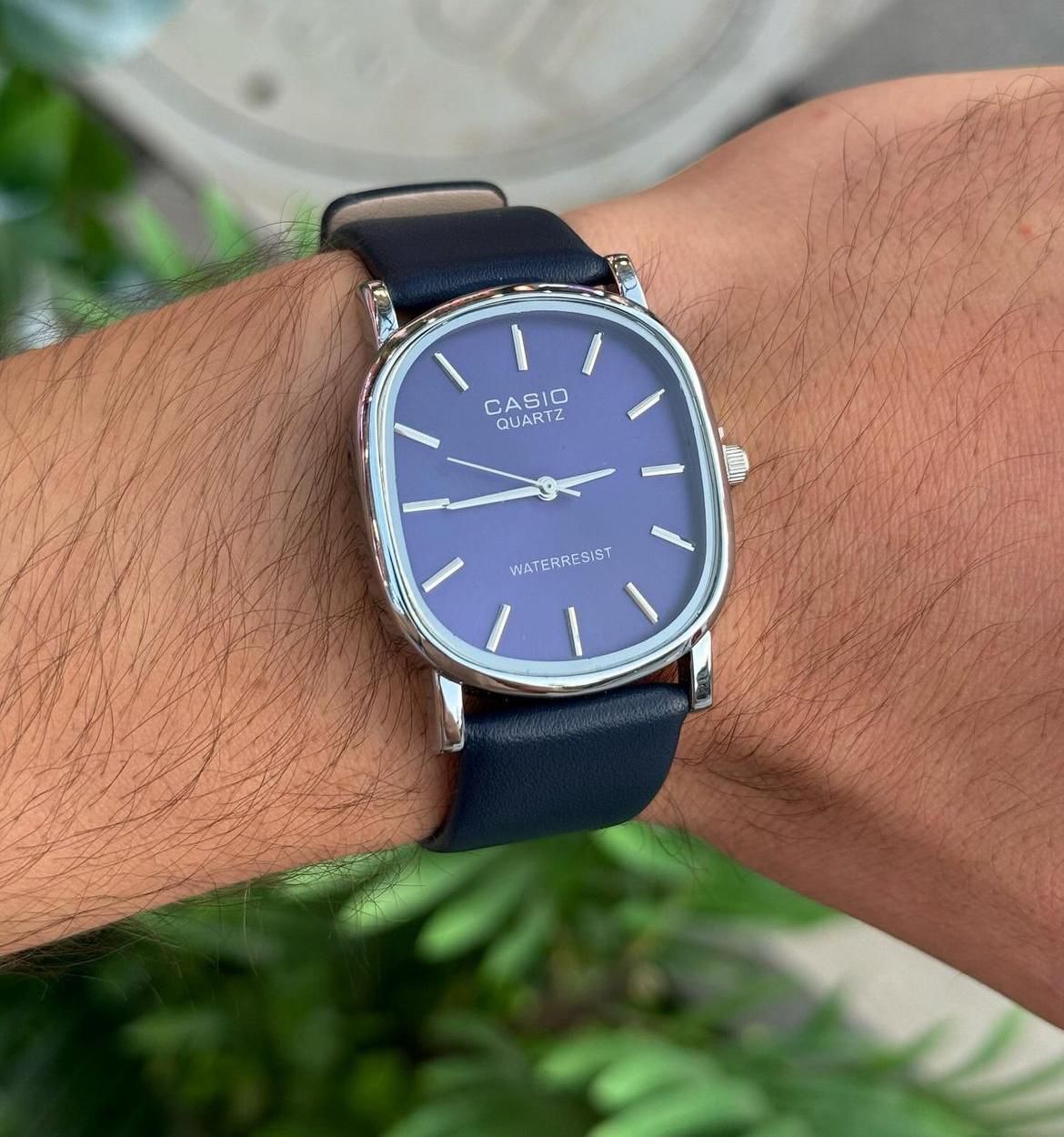 CASIO QUARTZ MEN'S LEATHER WATCH
